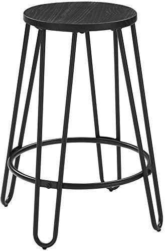 Crosley Furniture Ava Hairpin 24" Counter Stool, Set of 2, Black