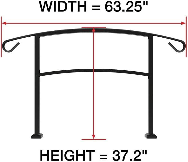 Barrette Outdoor Living Handirail 4-Step Aluminum Rail Kit