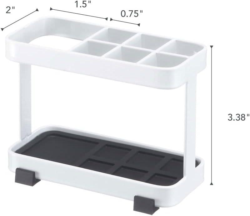 Yamazaki Home Tower Yamazaki Home Toothbrush And Toothpaste Holder For Bathroom Countertop, Steel, Water Resistant