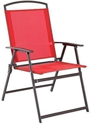 Mainstays Albany Lane Steel 6-Piece Outdoor Patio Dining Set with Umbrella, Red