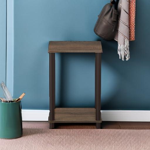 Furinno Turn-N-Tube Haydn End Table, Walnut/Brown