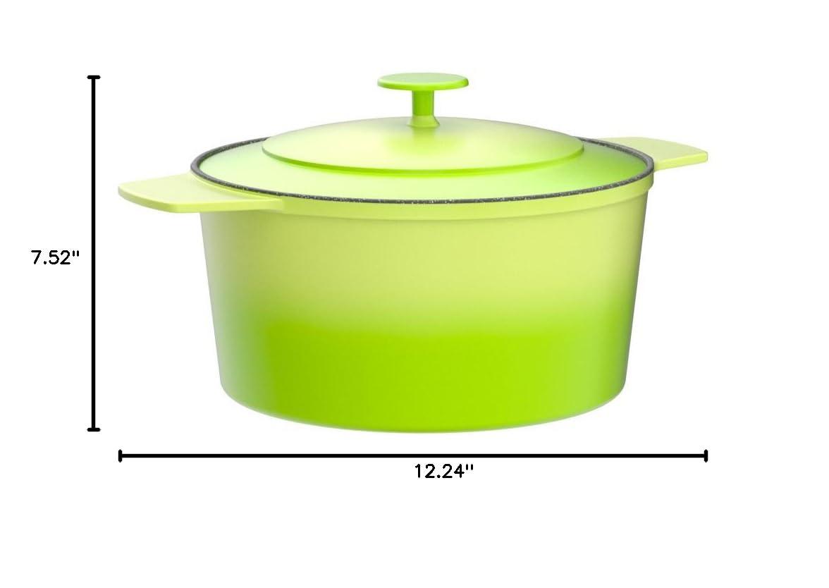 Granite Stone 5Qt Dutch Oven Ultra Durable Mineral & Diamond Nonstick Coating Dutch Oven Green