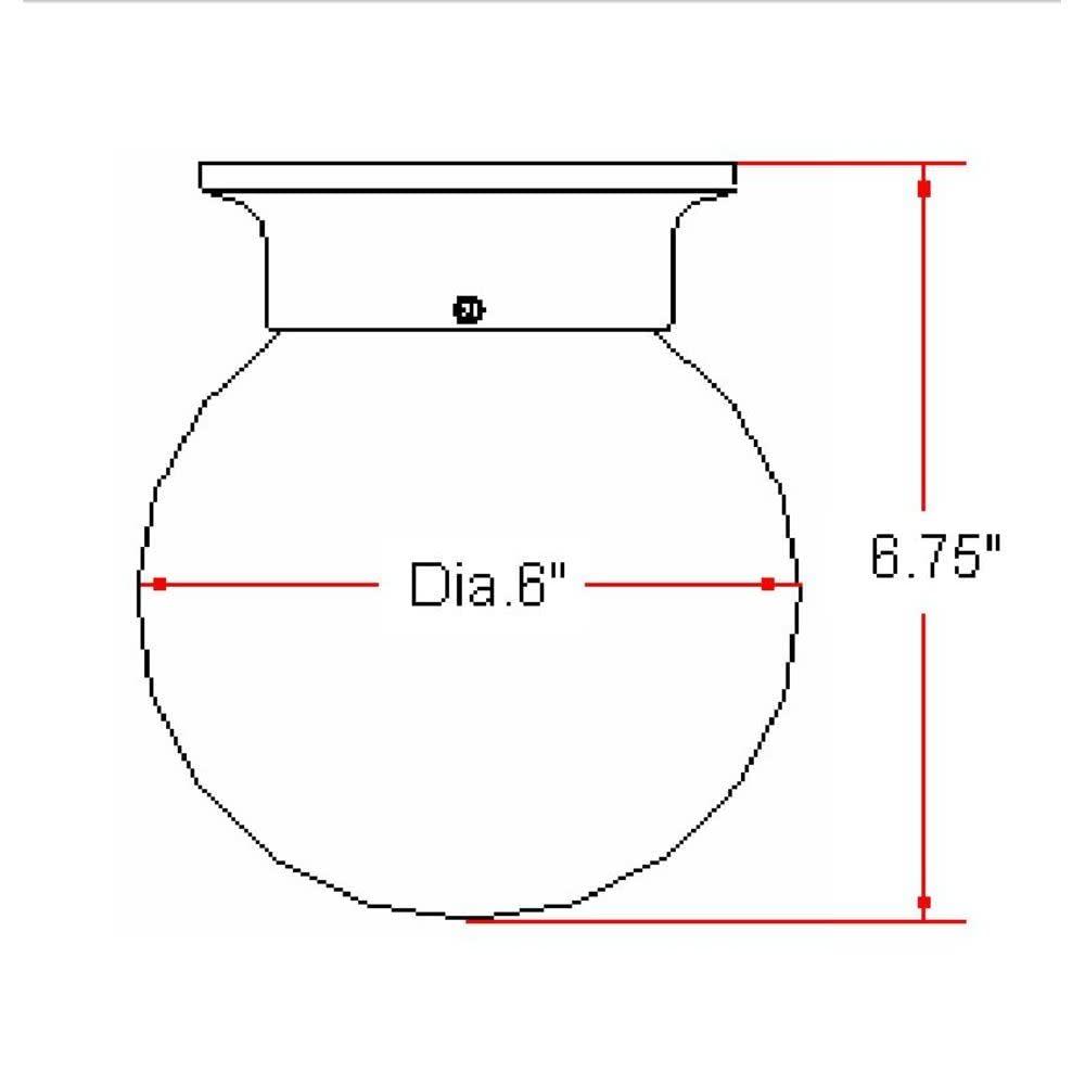 Design House Millbridge Dimmable 1-Light Indoor Flush Mount Globe Ceiling Light
