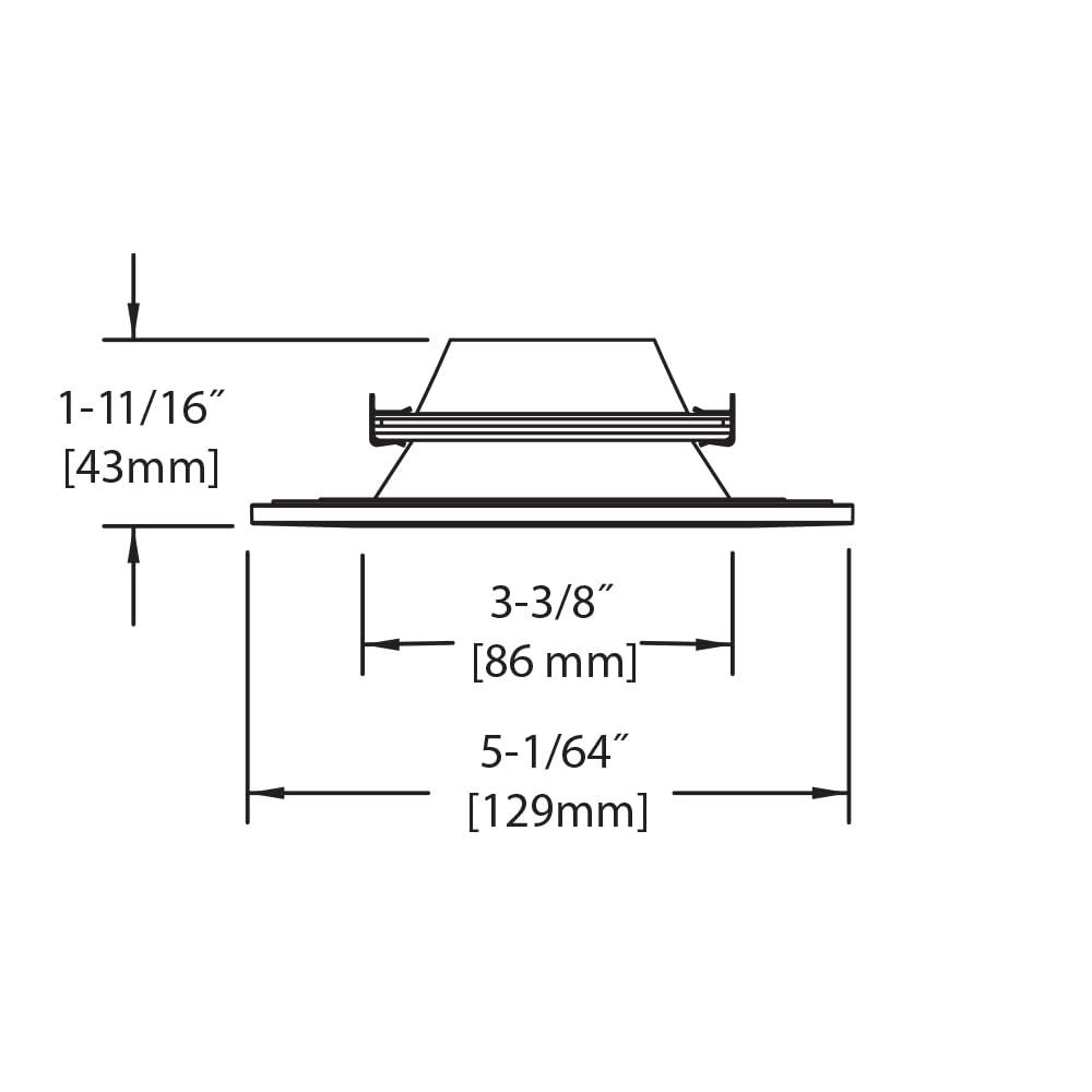 Modern White Glass LED Recessed Ceiling Light