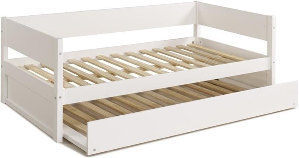Camaflexi Tribeca Solid Wood Twin Daybed and Trundle Set in White