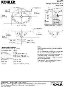 Serif® Ceramic Oval Drop-In Bathroom Sink with Overflow