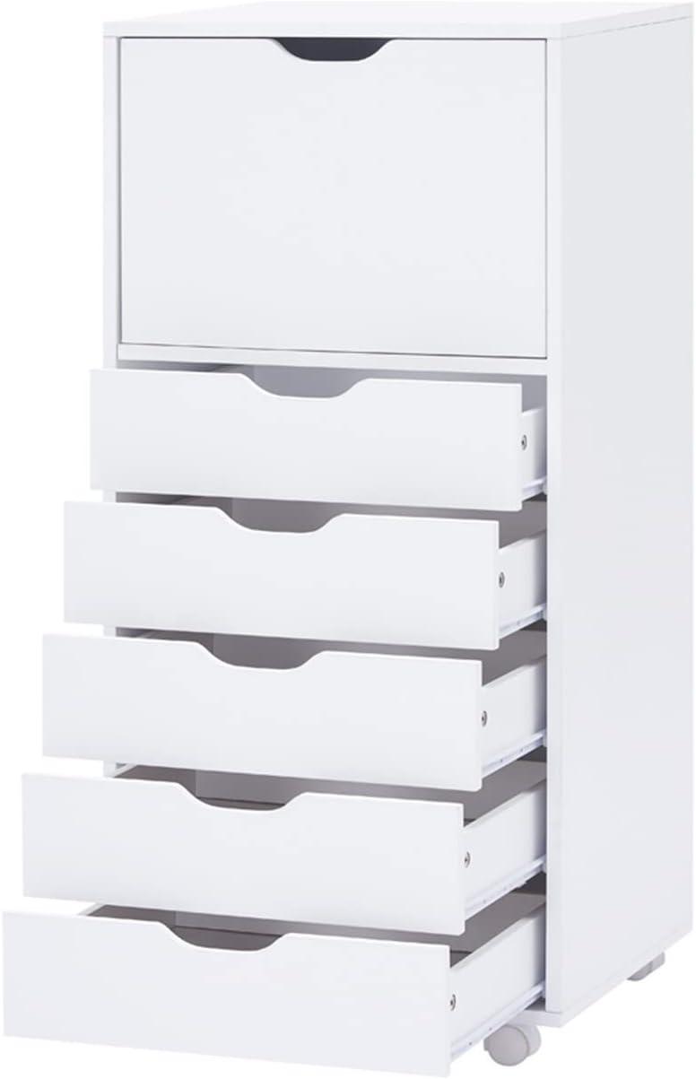 Office File Cabinets Wooden File Cabinets for Home Office Lateral File Cabinet Wood File Cabinet Mobile File Cabinet Mobile Storage Cabinet Filing Storage Drawer Cabinet by Naomi Home White/6 Drawer