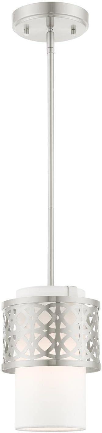 Calinda Adjustable 1-Light Mini Pendant in Brushed Nickel