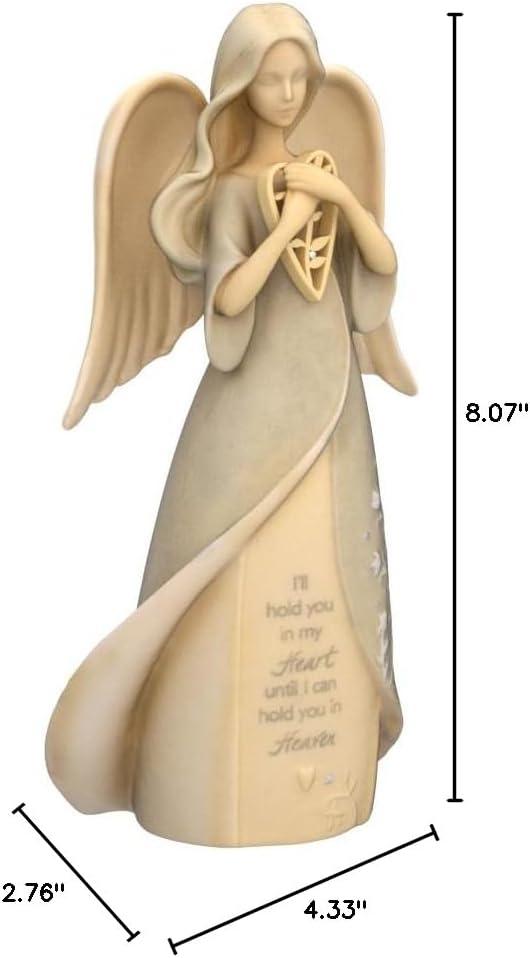 Enesco 6006505 Foundations Heart Hold You in Heaven Bereavement Angel Figurine