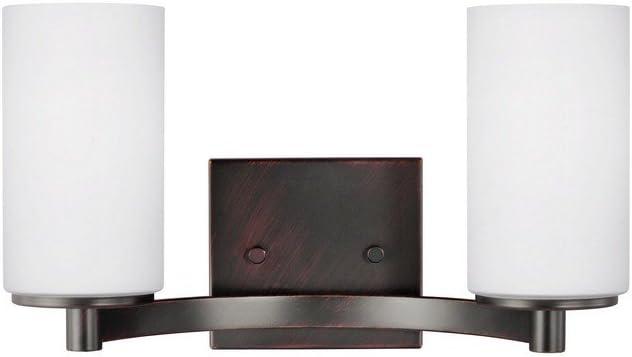 Generation Lighting 4439102EN3-710 Hettinger Two - Light Wall/Bath Vanity Style Fixture, Bronze
