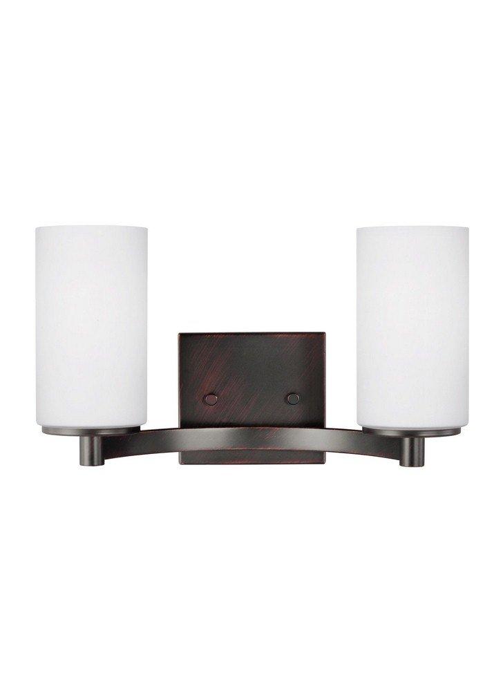 Generation Lighting 4439102EN3-710 Hettinger Two - Light Wall/Bath Vanity Style Fixture, Bronze