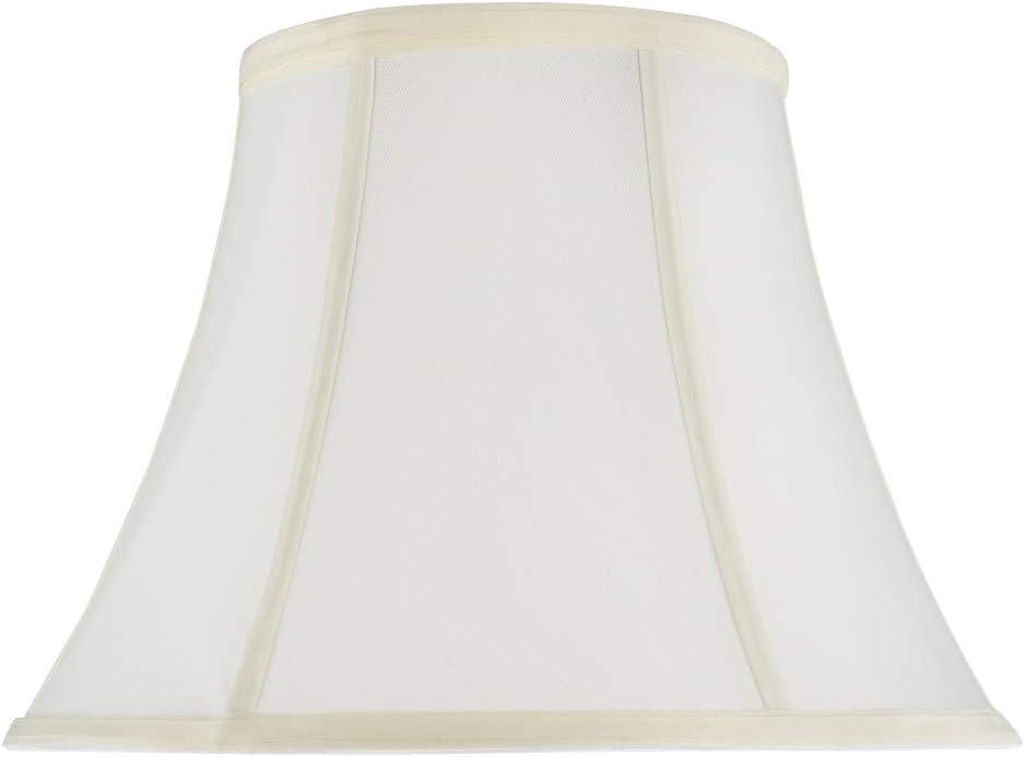 Aspen Creative 70216-21 One-Light Plug-In Swag Pendant Light Conversion Kit with Transitional Bell Fabric Lamp Shade, Off White, 13" width