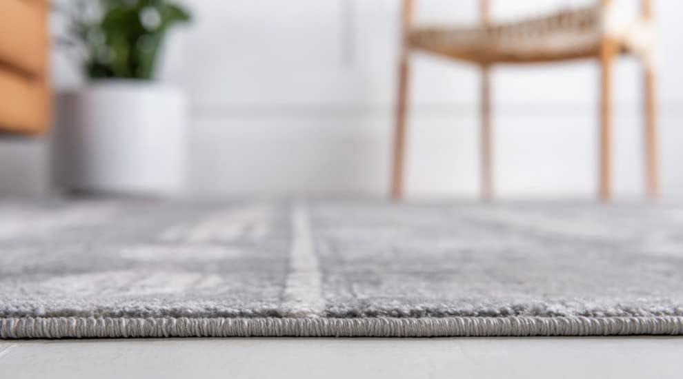 Unique Loom Portland Collection Area Rug - Orford (4' 1" x 6' 1" Rectangle Gray/Beige)