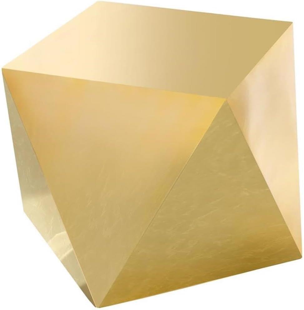 Meridian Furniture Gemma Stainless Steel Contemporary End Table in Gold