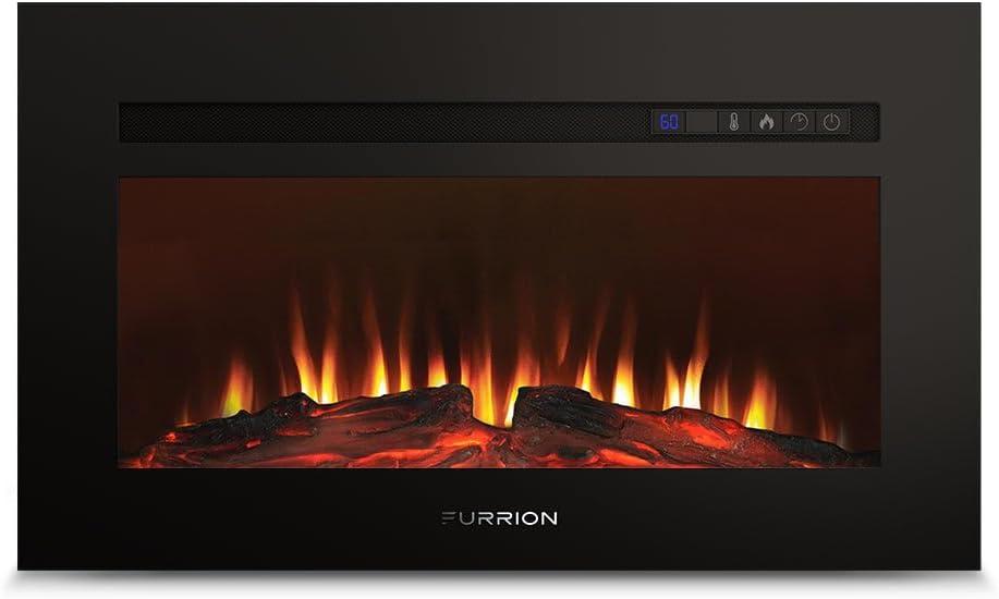 Lippert Components Lippert 689136 Built-in Electric Fireplace with Wood Platform-30, Black