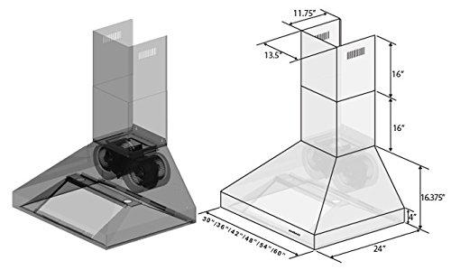 ZLINE ZLINE 48 in. Professional Ducted Wall Mount Range Hood in Stainless Steel (667-48)