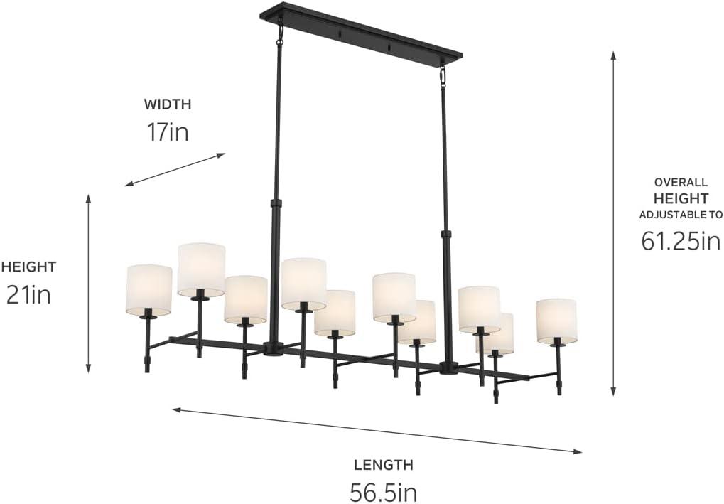 Kichler Lighting Ali 10 - Light Chandelier in  Black