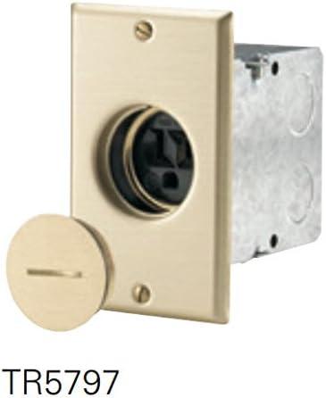 Brass Tamper Resistant Floor Box Receptacle with Steel Back Box