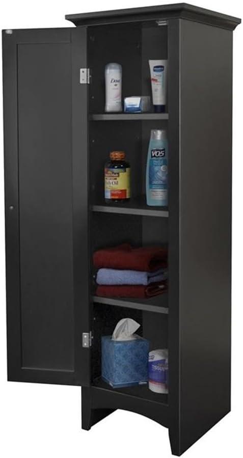 OS Home & Office One Door Kitchen Storage Pantry in Black