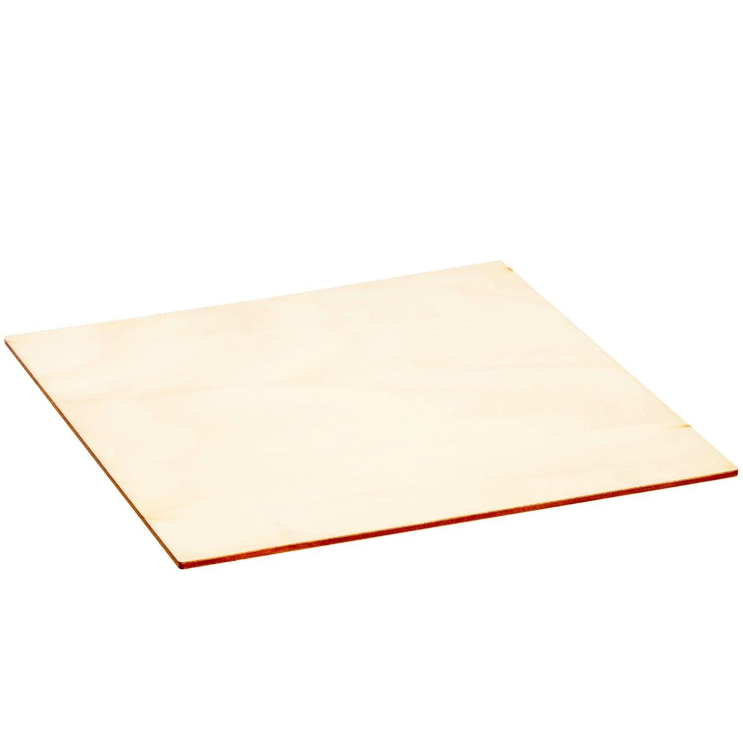 Bright Creations 8 Pack Thin 8x8 Wood Squares for DIY Crafts, Unfinished 1/8 Inch Basswood Plywood for Laser Cutting, Wood Burning