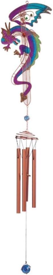 42" Purple & Blue Dragon Gem Copper Tube Wind Chime