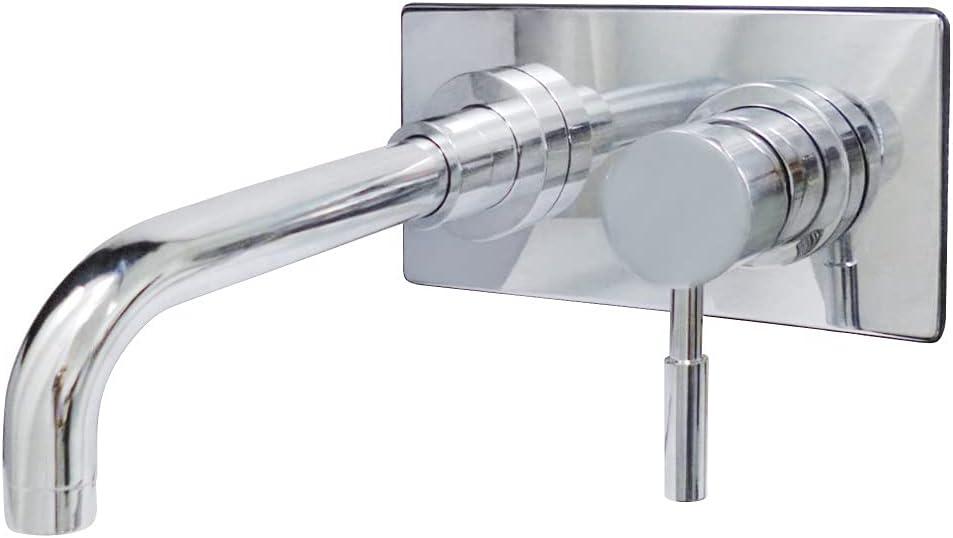 Concord Sleek Polished Chrome Single-Handle Wall Mount Bathroom Faucet