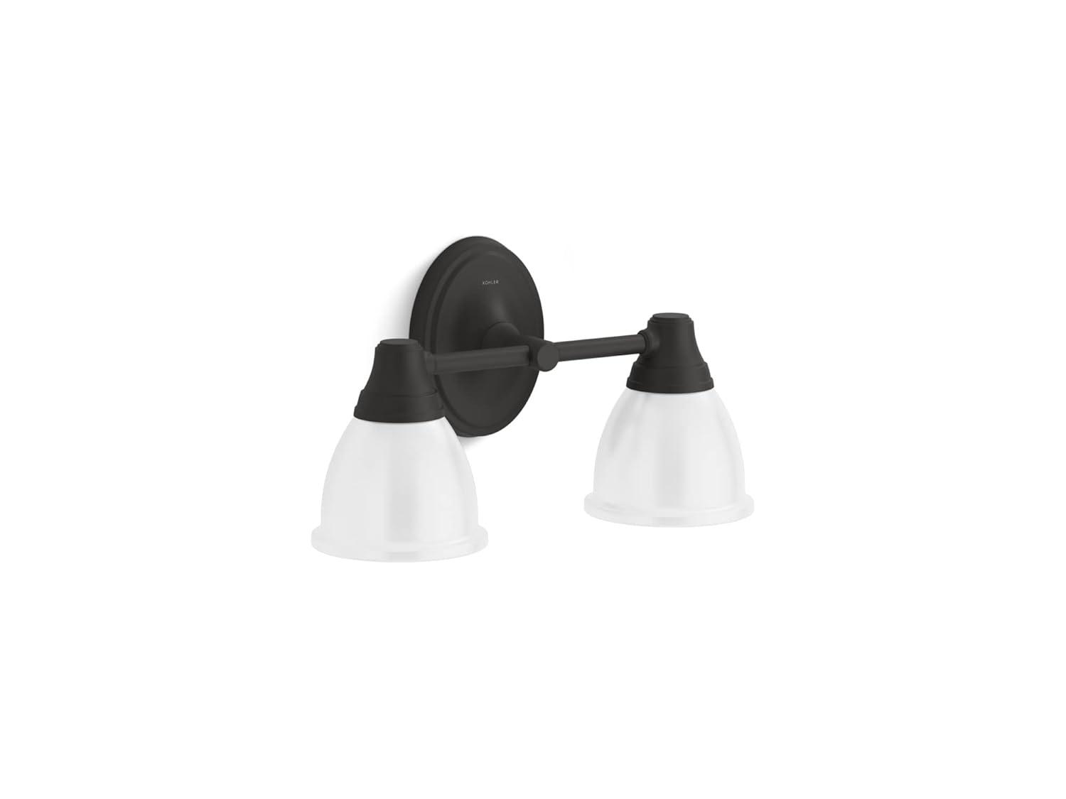 Forte 2 Light Indoor Bathroom Vanity Light Fixture, Position Facing Up or Down, UL Listed