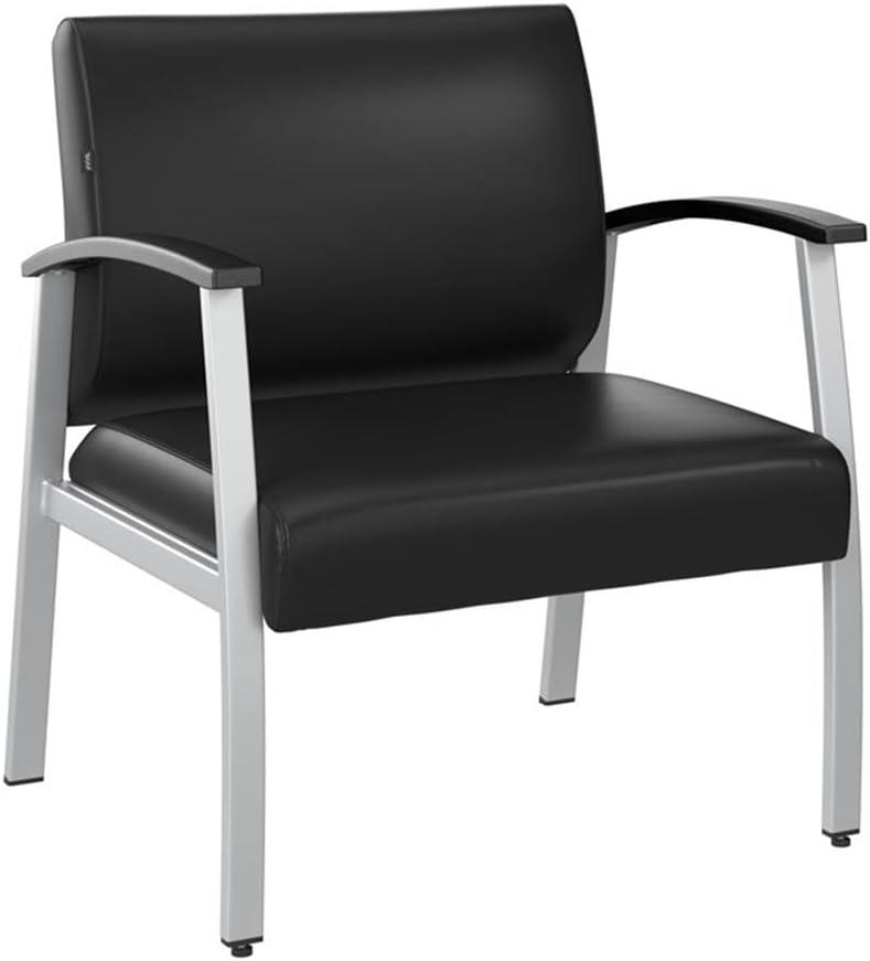 Arrive Collection Vinyl Seat Waiting Room Bariatric Chair with Metal Frame and arms