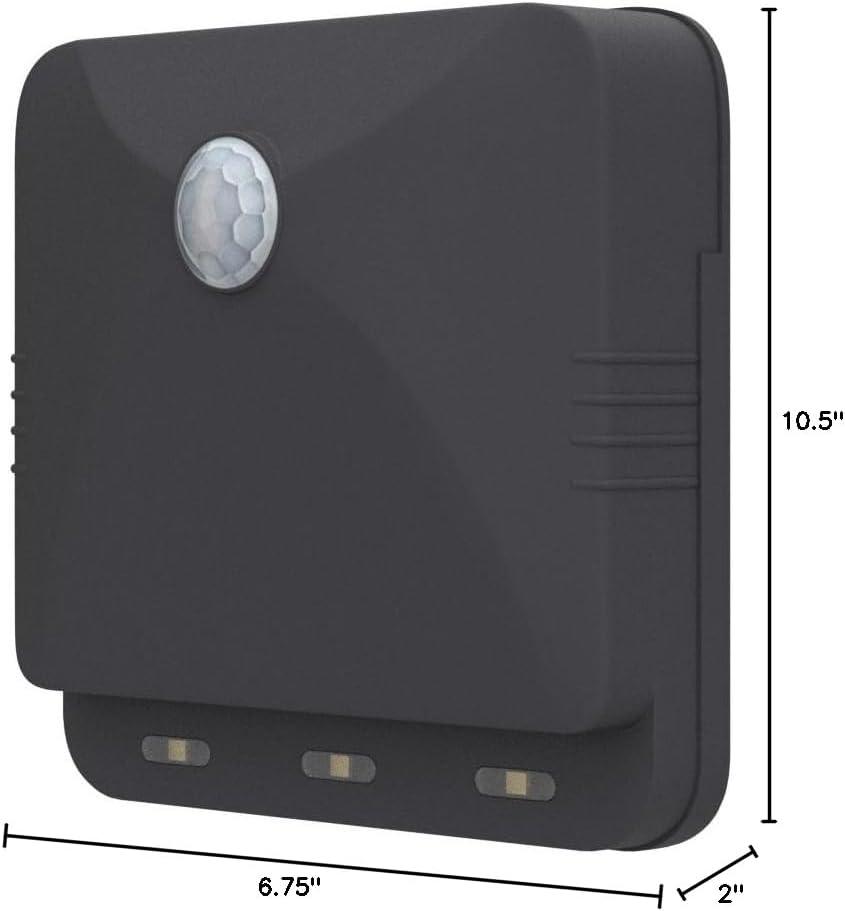 Gray Plastic Motion Sensing LED Stair Lights, 3-Pack