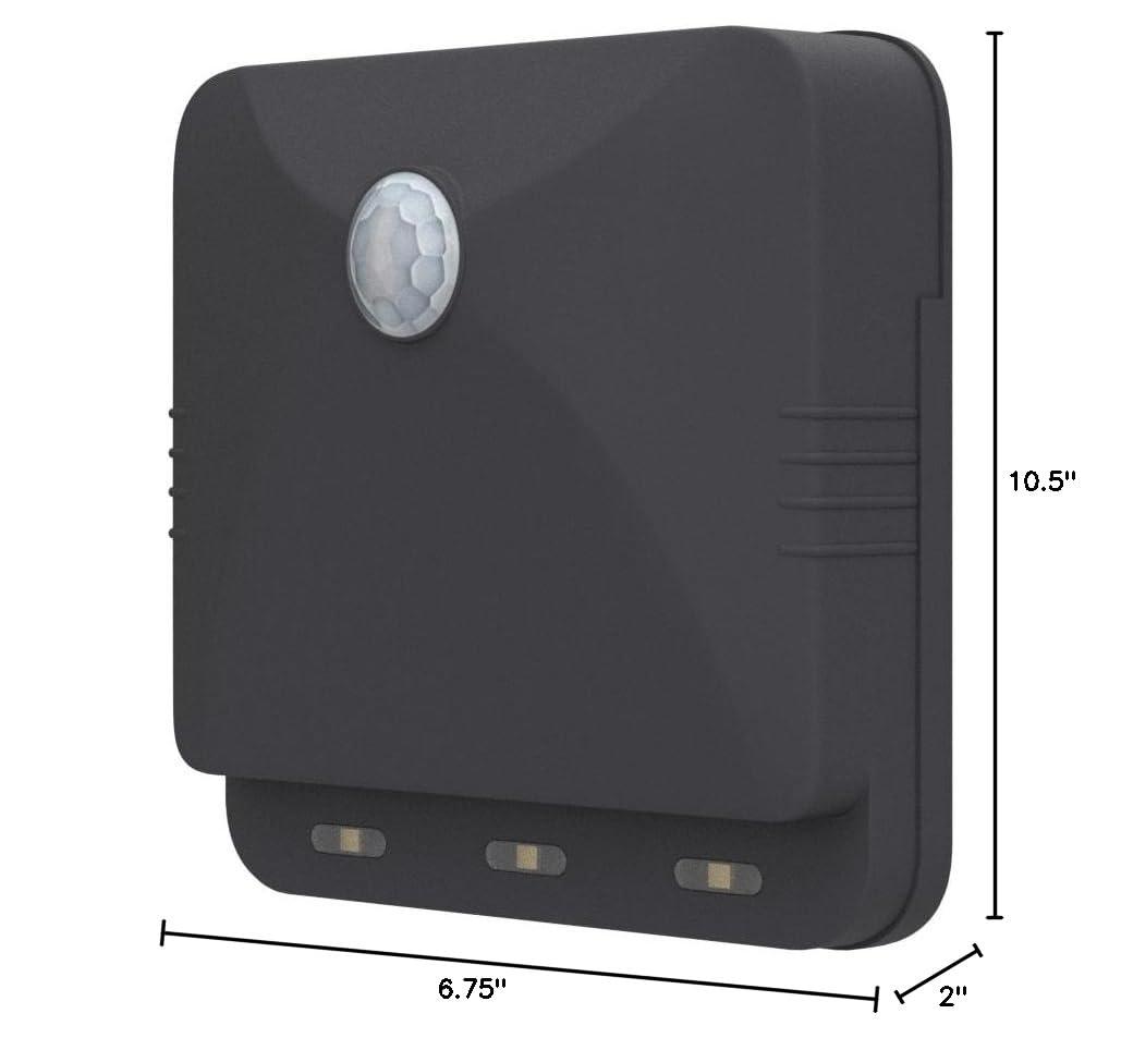 Gray Plastic Motion Sensing LED Stair Lights, 3-Pack