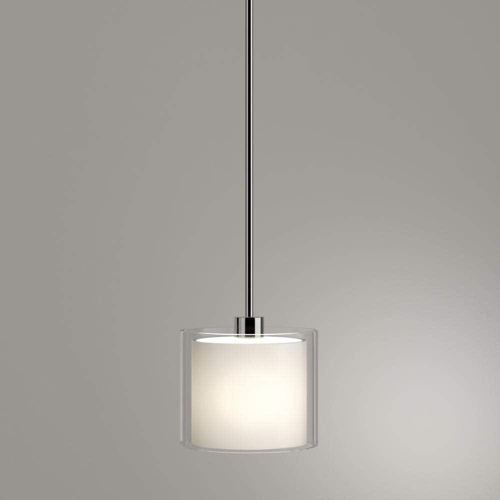 Progress Lighting P5110-09 Invite 1-Lt. Mini-Pendant with White silk mylar shade Brushed Nickel