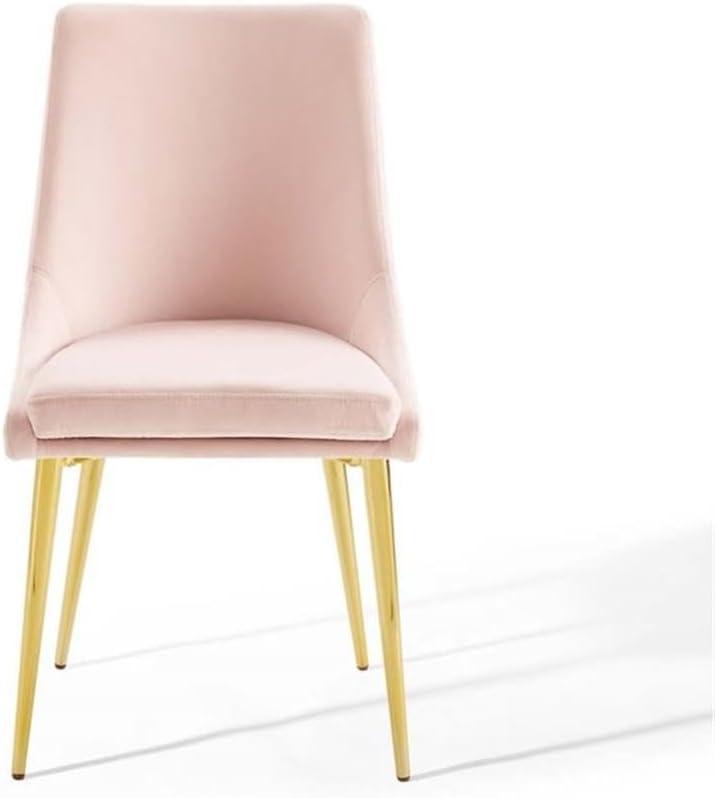 Ergode Viscount Modern Accent Performance Velvet Dining Chair - Pink