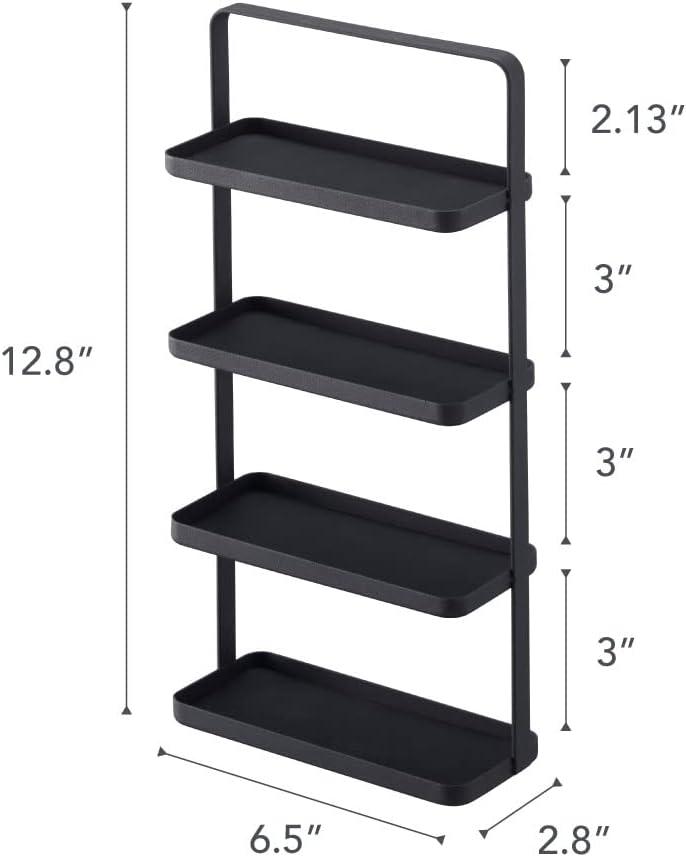 Tower Yamazaki Home 4-Tier Accessory Tray, Jewelry Holder & Storage Organizer, Steel, Handle