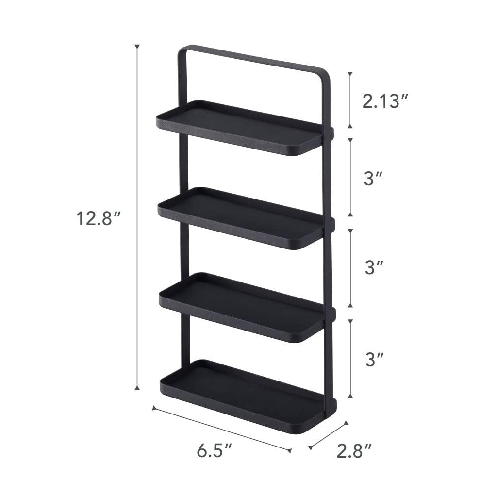 Tower Yamazaki Home 4-Tier Accessory Tray, Jewelry Holder & Storage Organizer, Steel, Handle