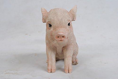 Hi-Line Gifts Baby Pig Outdoor Garden Statue - 7.5"