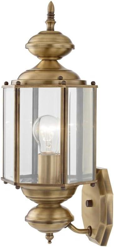 Livex Lighting Outdoor Basics 1 - Light Wall Light in  Antique Brass