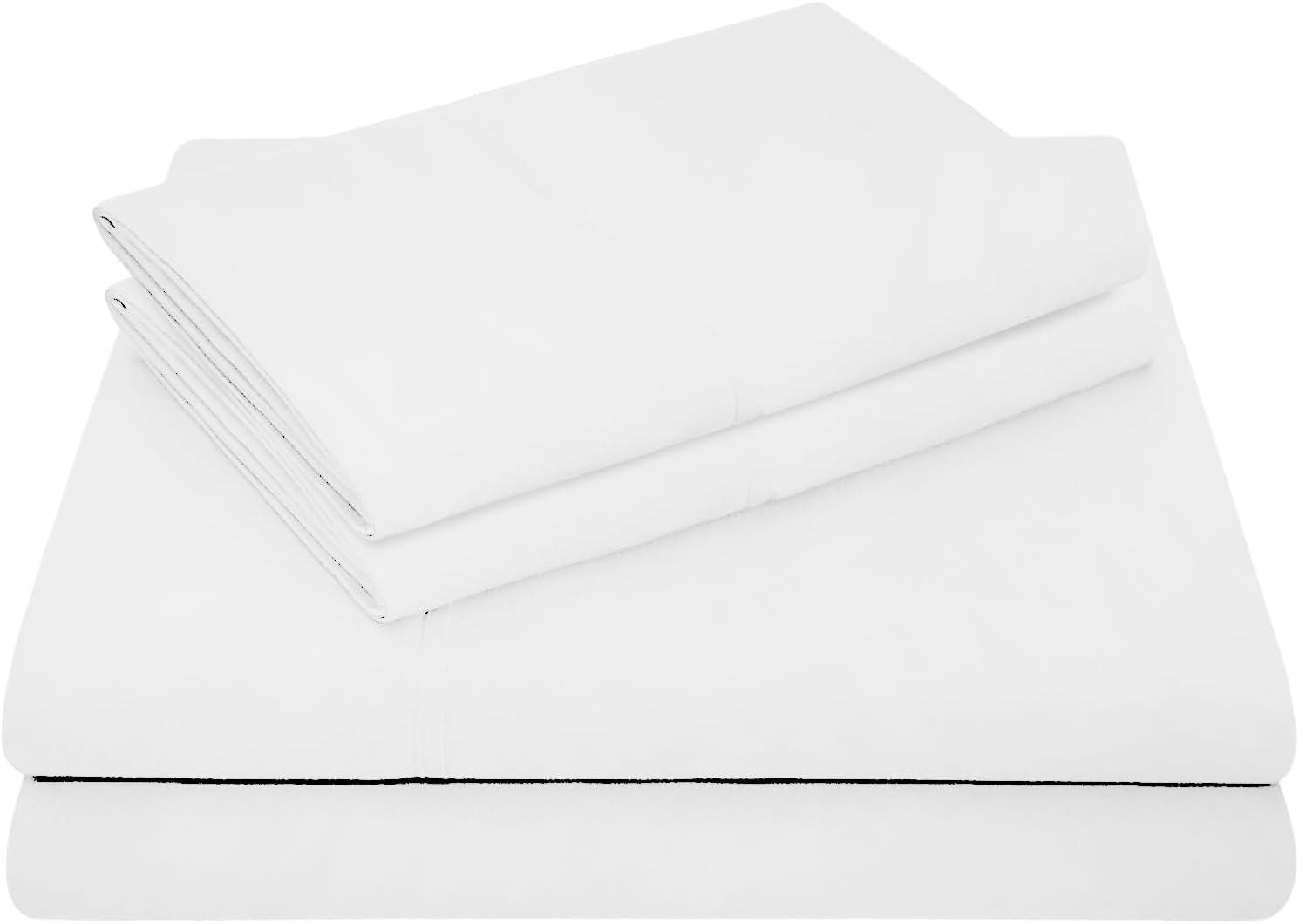 White Full Microfiber 4-Piece Bed Sheet Set