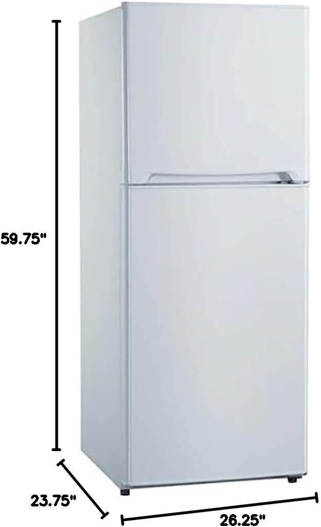 Compact White Energy Star Bottom Freezer Refrigerator