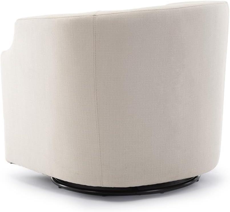 Debbie 77.47cm Wide Polyester Swivel Barrel Chair