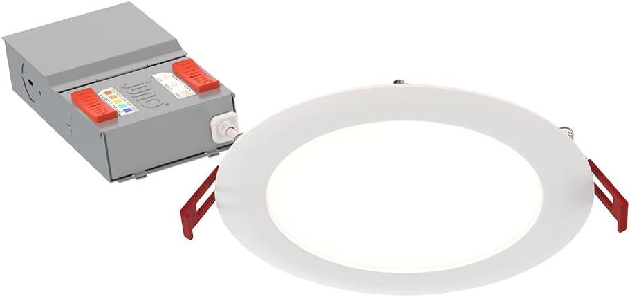 6'' Selectable Color Temperature Dimmable Air-Tight IC Rated LED Canless Recessed Lighting Kit