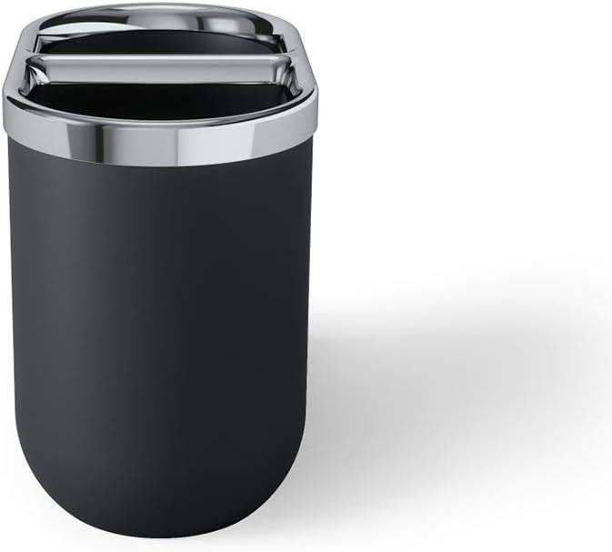 Junip Black and Chrome Modern Toothbrush Holder