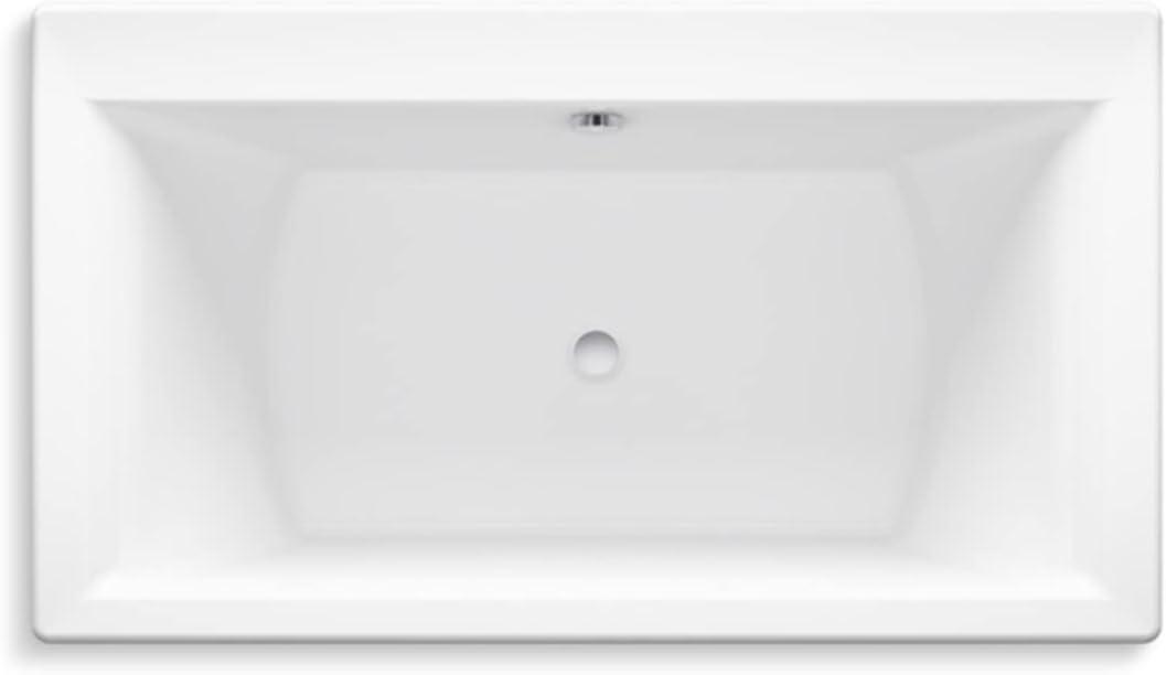 White Acrylic Freestanding Bath with Fluted Shroud