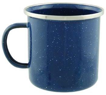Mug Cup with Stainless Steel Rim, 12 ounce, Multicolor