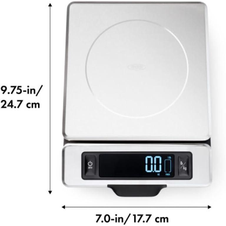 Stainless Steel 11-Pound Digital Food Scale with Pull-Out Display