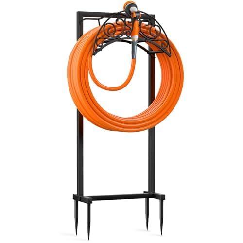 Gardguard Garden Hose Holder Freestanding， Water Hose Holder Detachable， Heavy Duty Hose Holder Freestanding ，Garden Hose Storage for Outside Yard Lawn