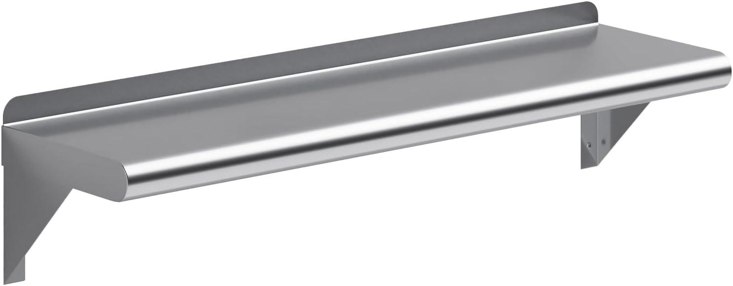 30" Stainless Steel Wall Shelf with Brackets