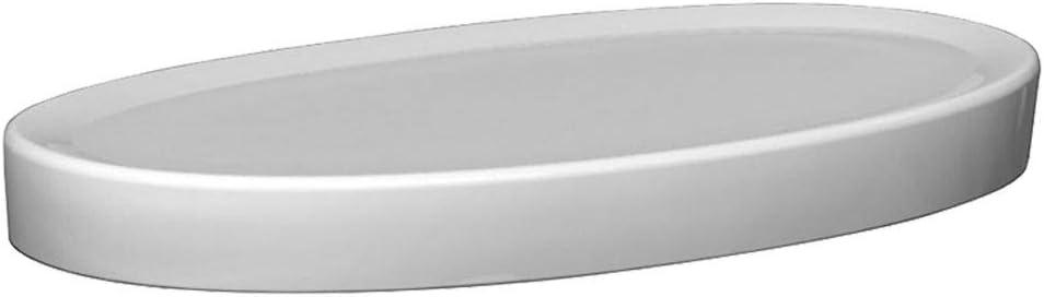 White Modern Alcove Toilet Tank Lid