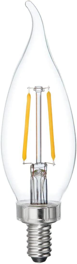 GE Relax HD 25 -Watt EQ CAC Soft white Candelabra base (E-12) Dimmable LED Decorative Light Bulb 3 -Pack