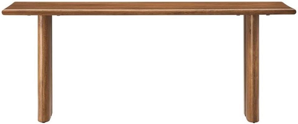 Modway Amistad 46" Solid Wood Bench, Walnut