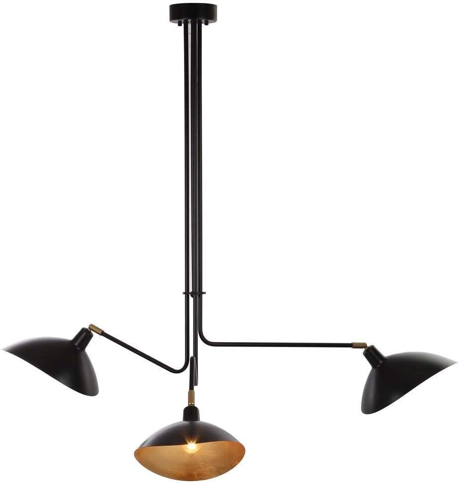 Lewis Metal Pendant Lamp - Black - Safavieh.